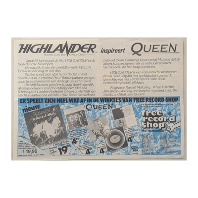 Queen - Vintage Concert Flyer, June 1986