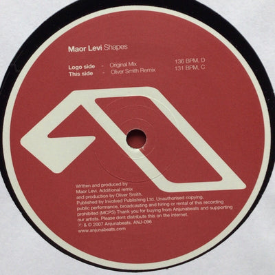 Maor Levi - Shapes 12" LP Vinyl Single (Used)