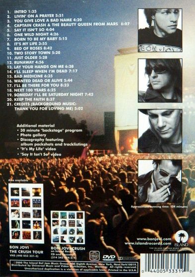 Bon Jovi – The Crush Tour DVD