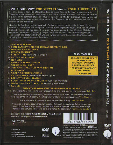 Rod Stewart – One Night Only! Live At Royal Albert Hall DVD