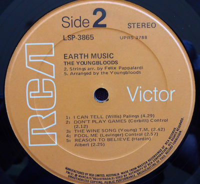 Youngbloods – Earth Music Vinyl LP (Used)