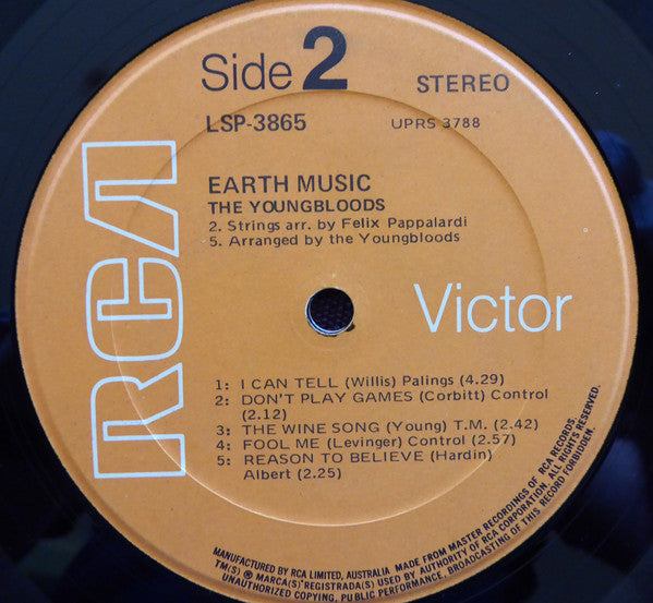 Youngbloods – Earth Music Vinyl LP (Used)