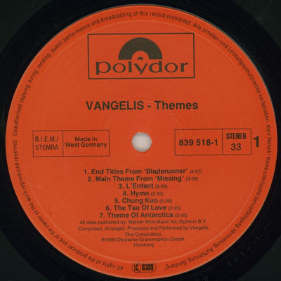 Vangelis - Themes Vinyl LP (Used)