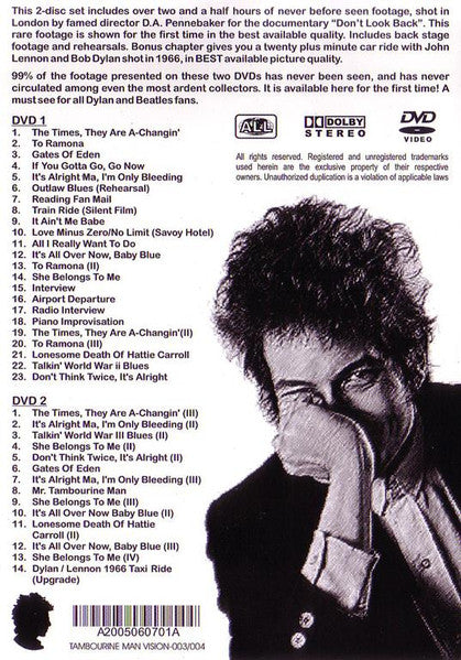 Bob Dylan – Don't Look Back: The Outtakes 2DVD