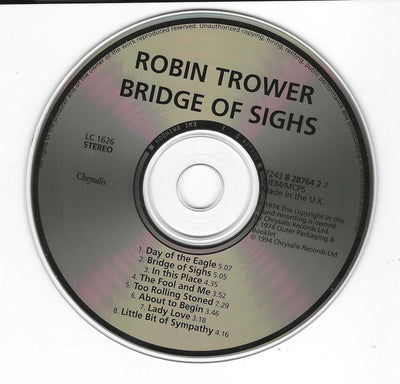 Robin Trower ‎– Bridge Of Sighs - Chrysalis 25th Anniversary Special Edition CD Boxset