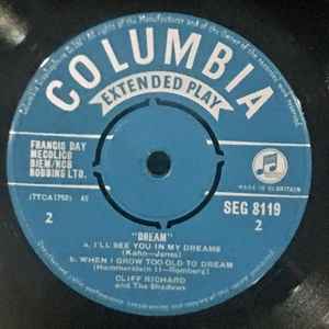 Cliff Richard - Dream 7" Vinyl EP (Used)