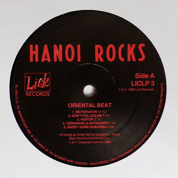 Hanoi Rocks - Oriental Beat Vinyl LP (Used)