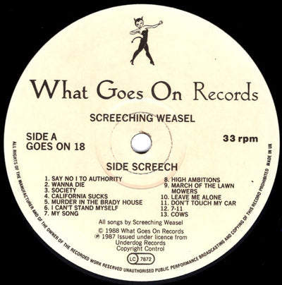 Screeching Weasel - What Goes On Records LP (Used)