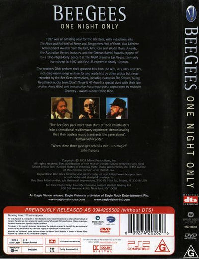 Bee Gees - One Night Only DVD