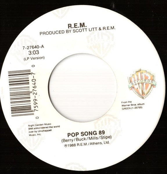 R.E.M - Pop Song 89 Vinyl Single (Used)