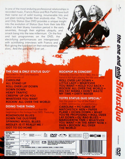 Status Quo - The One & Only Status Quo DVD (Used)