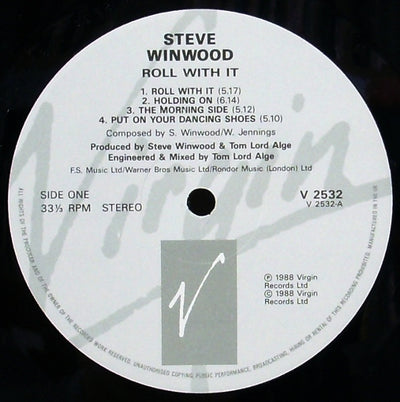 Steve Winwood - Roll With It Vinyl LP (Used)