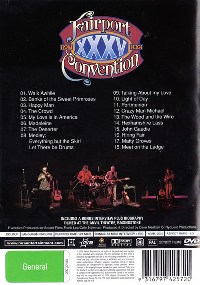Fairport Convention - 35th Anniversary Concert 1967-2002 DVD (Used)
