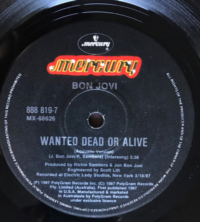 Bon Jovi - Never Say Goodbye 7" Vinyl Single (Used)