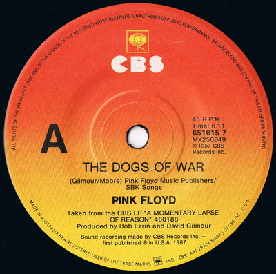 Pink Floyd – The Dogs Of War 7" Single Vinyl (Used)