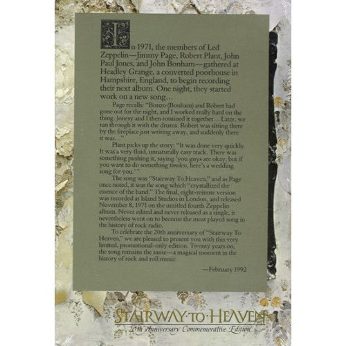 Led Zeppelin - Stairway To Heaven Promo CD & 7" Vinyl Single 20th Anniversary Pop Up Edition (Used)
