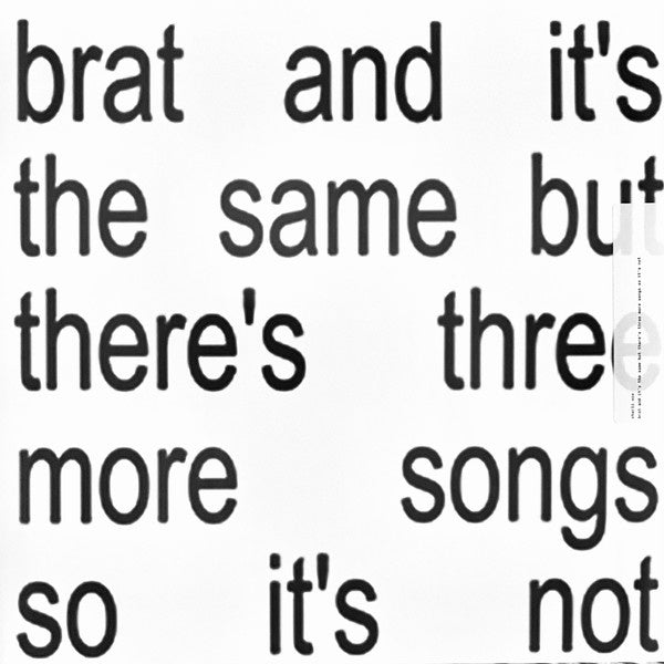 Charli XCX - Brat And It's The Same But There's Three More Songs So It's Not White Coloured Vinyl 2LP (Used)