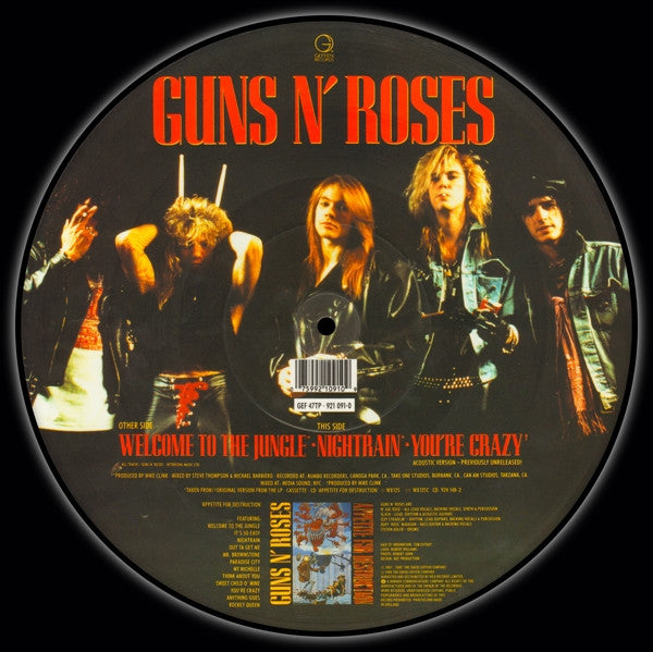 Guns N' Roses - Welcome To The Jungle / Nightrain 12" Picture Disc Vinyl EP (Used)
