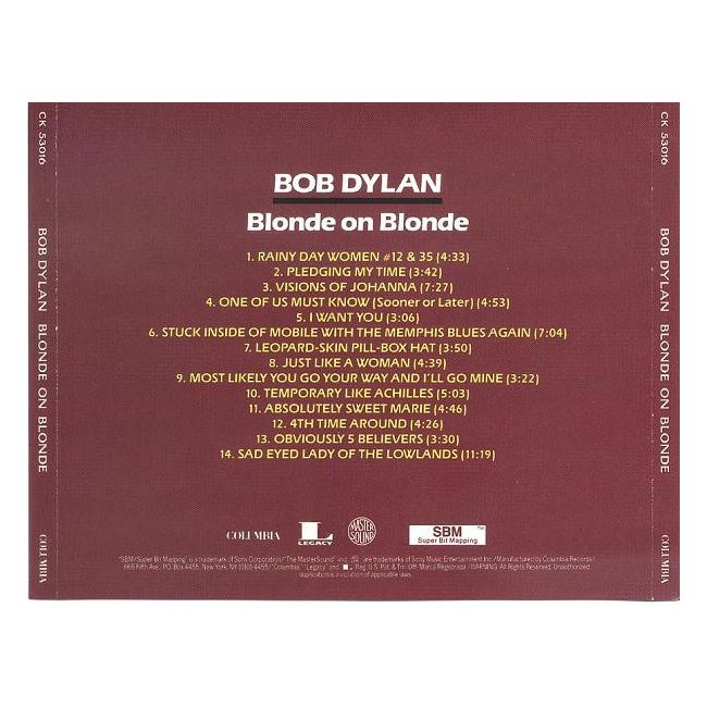 Bob Dylan - Blonde On Blonde Mastersound Gold Disc CD (Used)