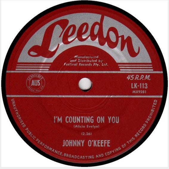 Johnny O'keefe - I'm Counting On You 7" Vinyl Single (Used)