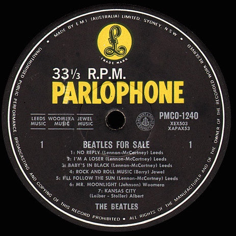 Beatles - Beatles For Sale (AUS 1965) Vinyl LP (Used)