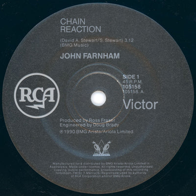 John Farnham - Chain Reaction / In Your Hands 7" Vinyl Single