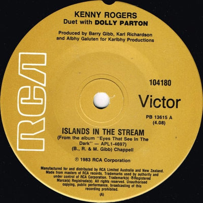 Kenny Rogers & Dolly Parton - Islands In The Stream / I Will Always Love You 7" Vinyl Single (Used)