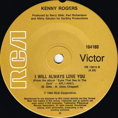 Kenny Rogers & Dolly Parton - Islands In The Stream / I Will Always Love You 7" Vinyl Single (Used)