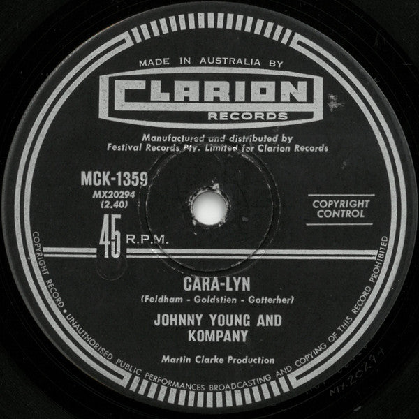 Johnny Young And Kompany - Step Back / Cara-Lyn 7" Vinyl Single