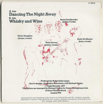 Motors - Dancing The Night Away 7" Vinyl Single (Used)