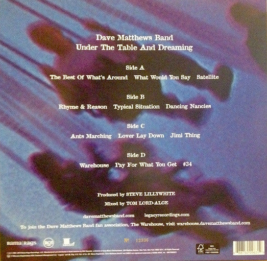 Dave Matthews Band  - Under The Table & Dreaming Vinyl 2LP  (Used)