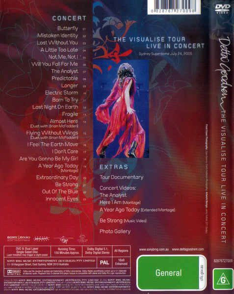 Delta Goodrem – The Visualise Tour (Live In Concert) DVD (Used)