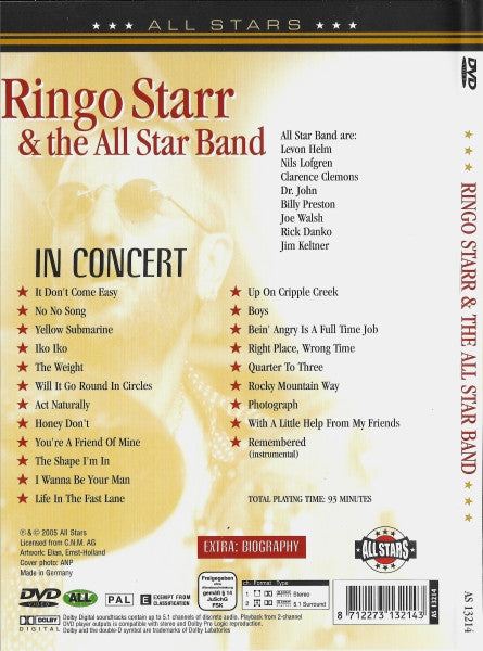 Ringo Starr & The All Star Band – It Don't Come Easy DVD