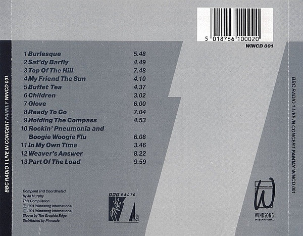 Family - BBC Radio 1 Live In Concert CD