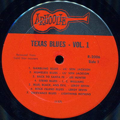 Various Artists - Texas Blues Volume 1 Vinyl LP (Used)