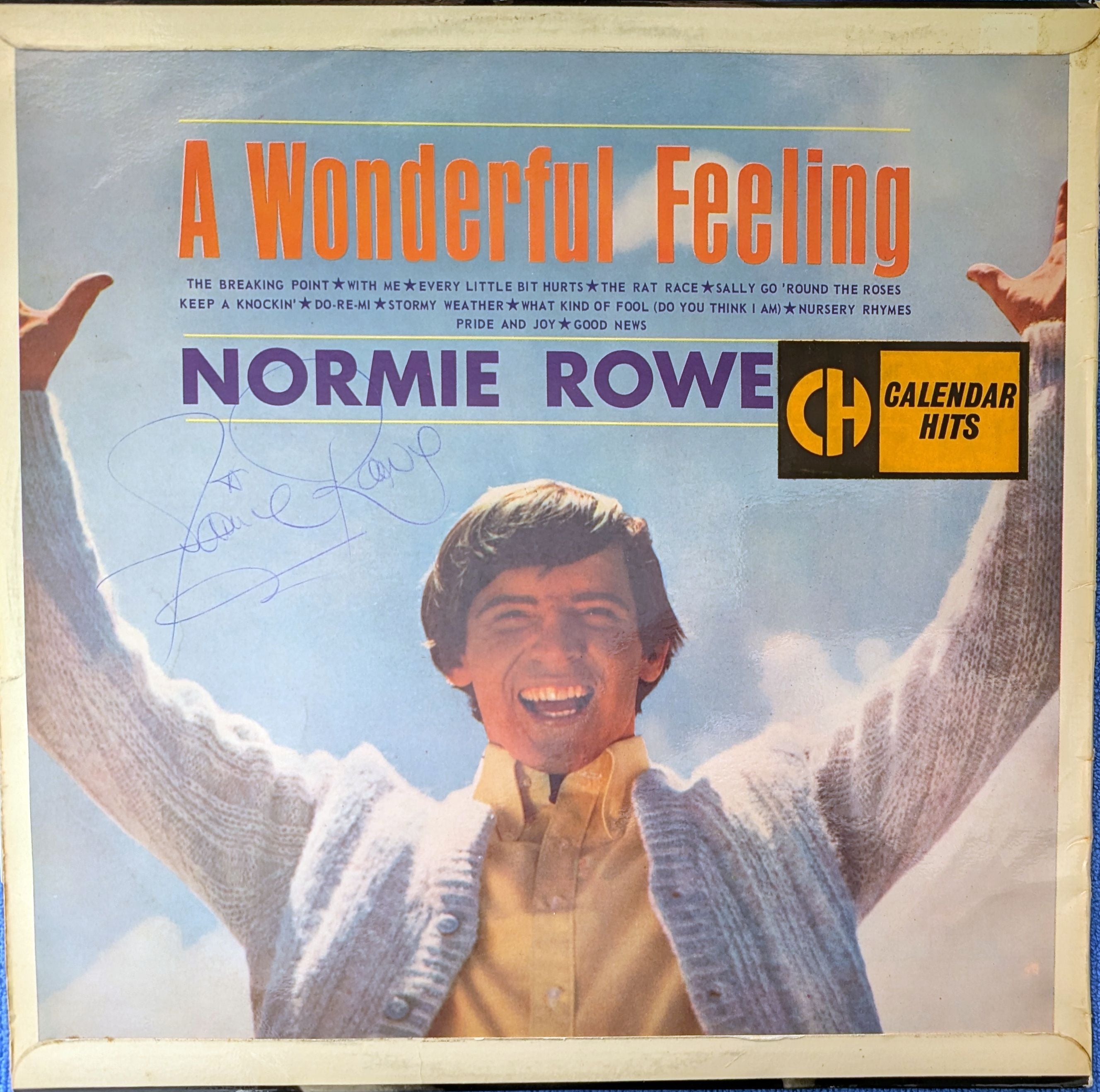 Normie Rowe - A Wonderful Feeling Autographed Vinyl LP (Used)