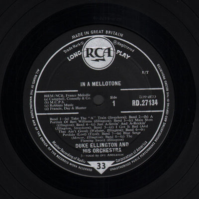 Duke Ellington & His Orchestra - In A Mellotone Vinyl LP (Used)