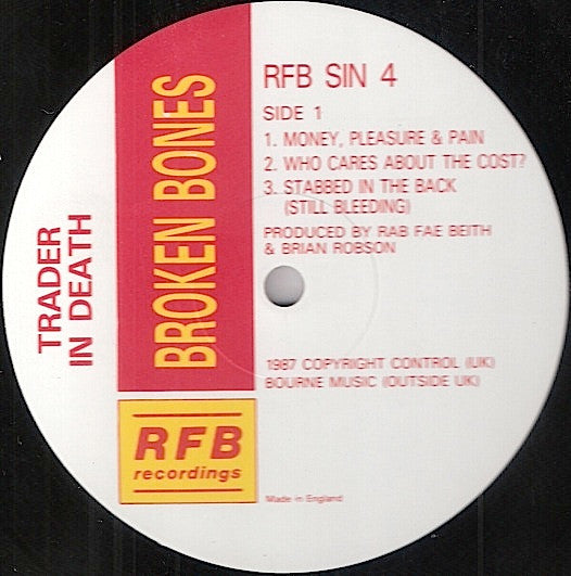 Broken Bones! - Trader In Death Vinyl LP (Used)