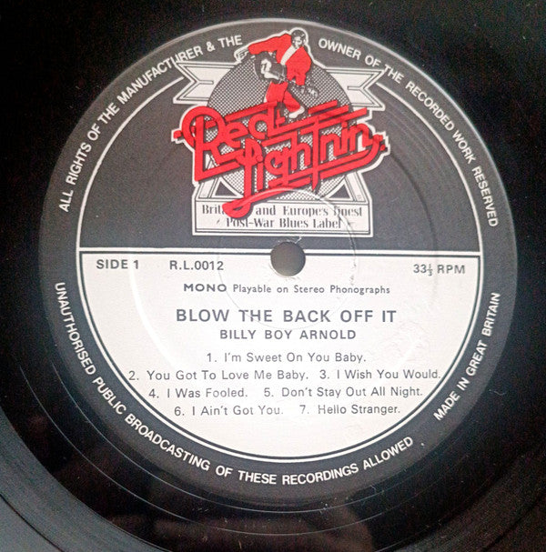 Billy Boy Arnold - Blow The Back Off It Reissue Vinyl LP (Used)