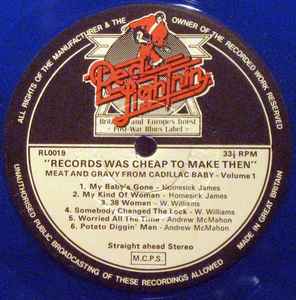 Various Artists - Records Was Cheap To Make Then Blue Coloured Vinyl LP (Used)