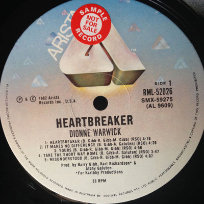 Dionne Warwick - Heartbreaker Vinyl LP (Used)