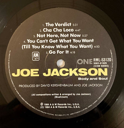 Joe Jackson - Body And Soul Vinyl LP (Used)