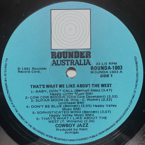 Cowboy Jazz - That's What We Like About The West Vinyl LP (Used)