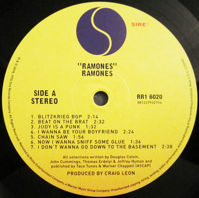 Ramones - Ramones Remastered 40th Anniversary Reissue Vinyl LP (Used)