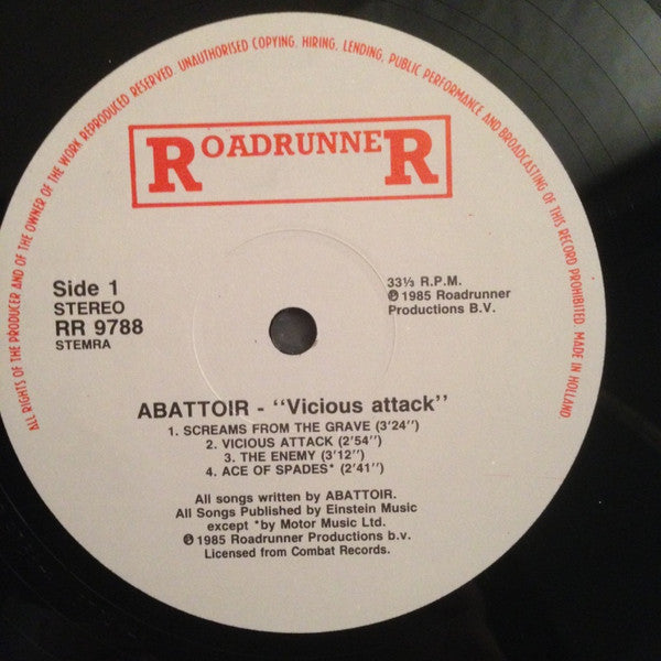 Abattoir - Vicious Attack Vinyl LP (Used)