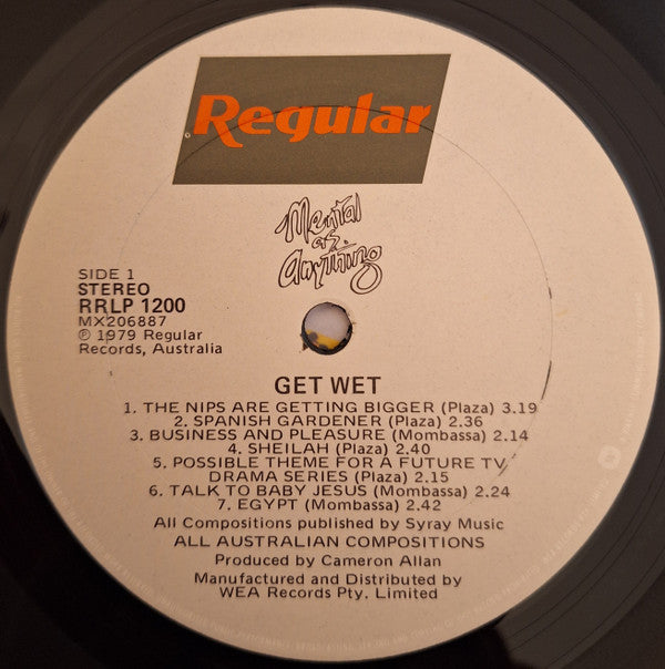 Mental As Anything - Get Wet Reissue Vinyl LP (Used)