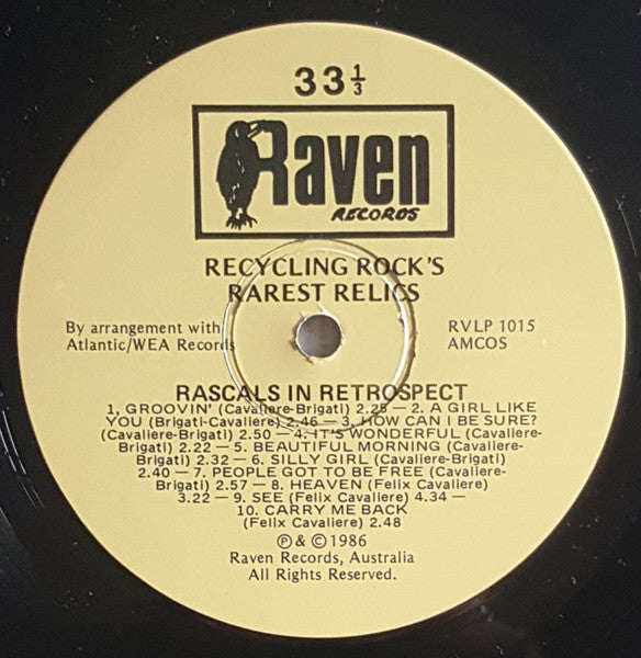 Rascals – In Retrospect (A Selection Of Classic Recordings 1966-1969) Vinyl LP (Used)