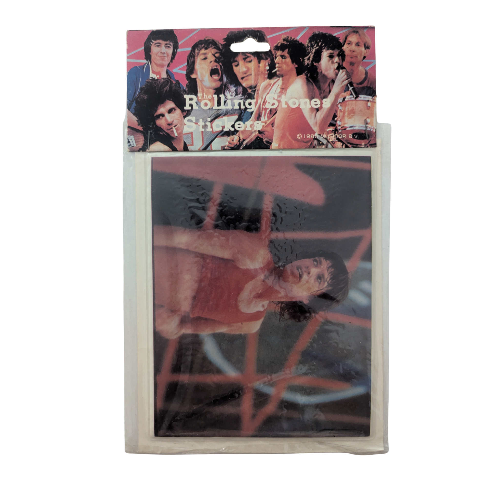 Rolling Stones - Mick Jagger Sealed Sticker 1983 (White Shirt)