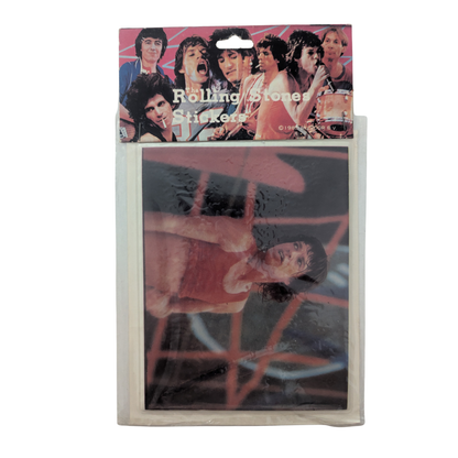 Rolling Stones - Mick Jagger Sealed Sticker 1983 (Red Singlet)