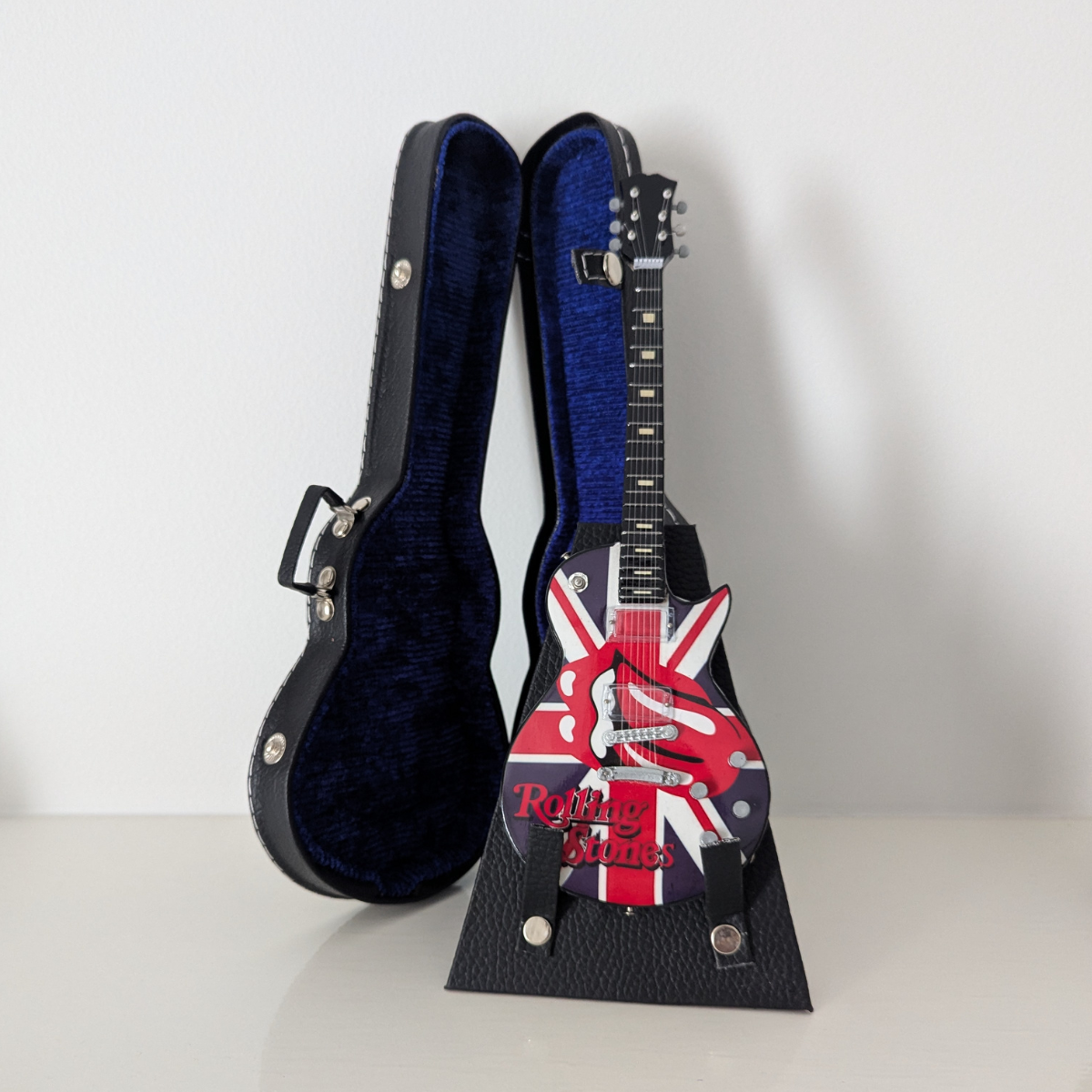 Rolling Stones - Miniature Guitar with Stand & Case